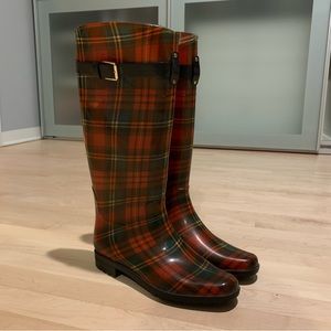 Ralph Lauren Tartan Plaid Rossalyn Rain Boots